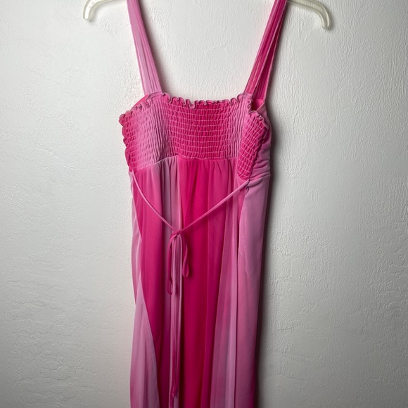 La Belle Pink Multi Layer Flared Formal Dress - Picture 7 of 9